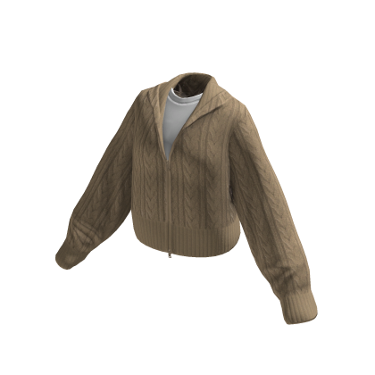 Preppy Beige Knit Cardigan Roblox NoFilter