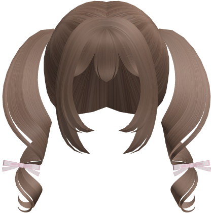 milktea kawaii playful swirly pigtails w bows