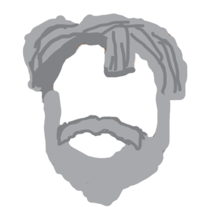 Gray Bacon hair and beard Roblox decal