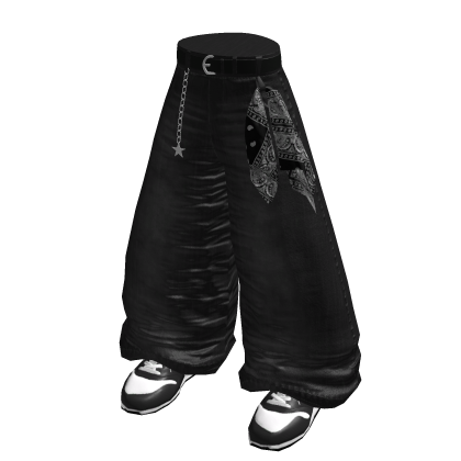 Washed Baggy Pants (Black)