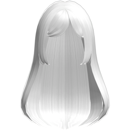 Cute Long Flowy Kawaii Dolly Hair in White Roblox item