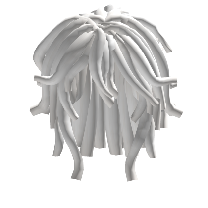 White Locs w Ponytail