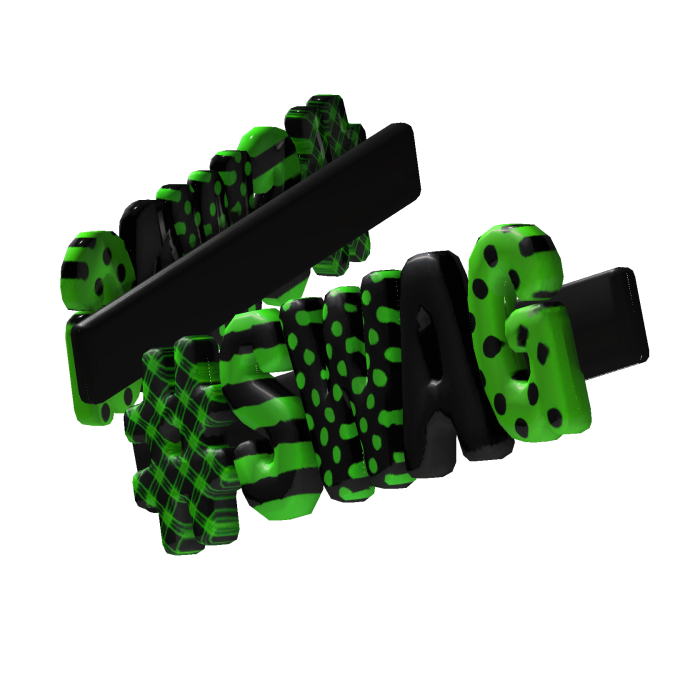 Green " SWAG " hairclips V2