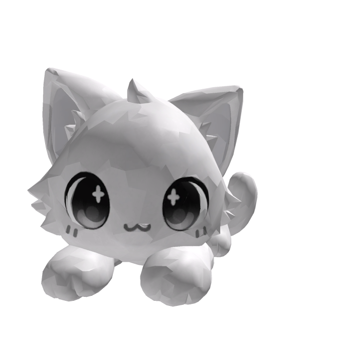 Cute White Cat on Head