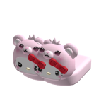 ꒰ ♡ FREE ꒱ cute pink bear slippers