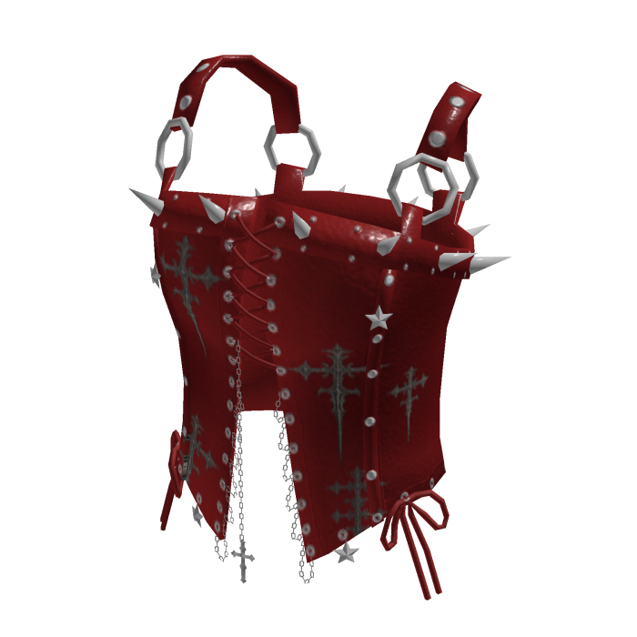 Corset Top with Ring Straps (Red)