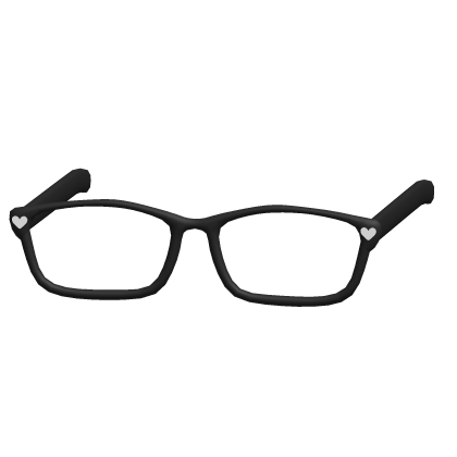cutecore moe low heart oversized glasses black