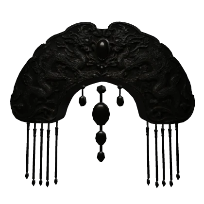 Japanese traditional black royal headpiece hat | Roblox Item
