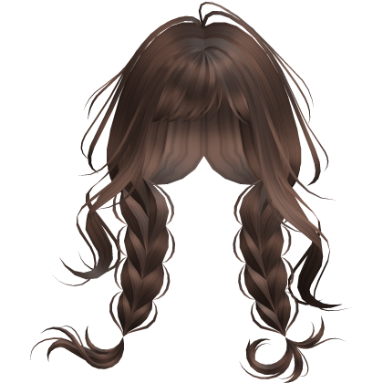 Brown Messy Scene Girl French Braids Roblox item