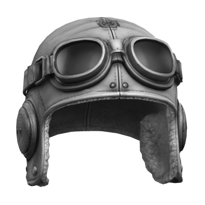 White Tactical Vintage Aviator Helmet w/ Goggles