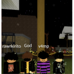 The boys bule yellow purple black