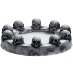 💀10-Skull Silent Circle Ghost Crown💀