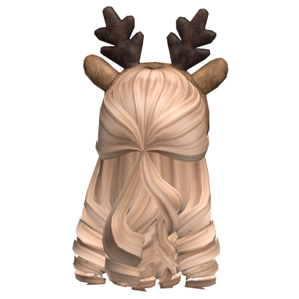 Christmas Deer Headband Curly Hair in Honey Blonde Roblox item