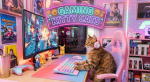 Gaming kitty cats