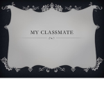 ONLY MY CLASSMATE IN NINO JESUS