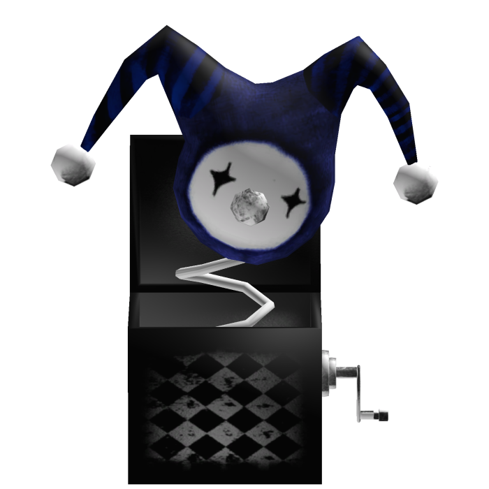 x ♤ blue silly jester in a box ♢ x 