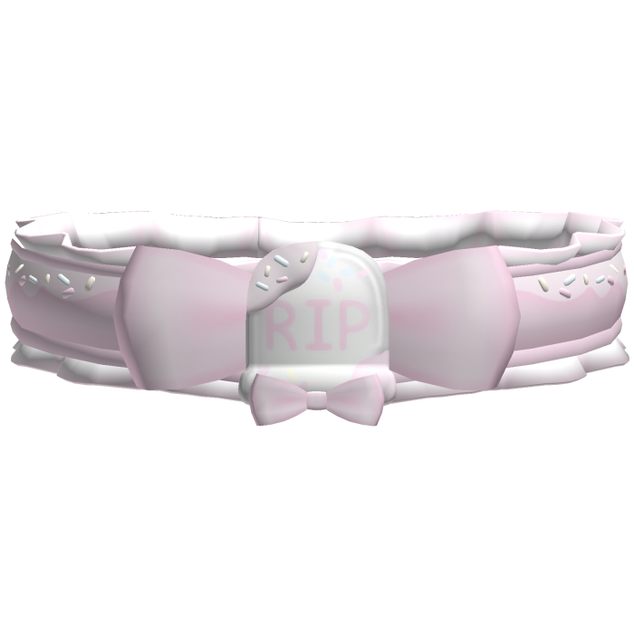 ‿੭ ♡ cutecore halloween pink tomb choker ⸝⸝