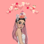 Aesthetic peach hangout