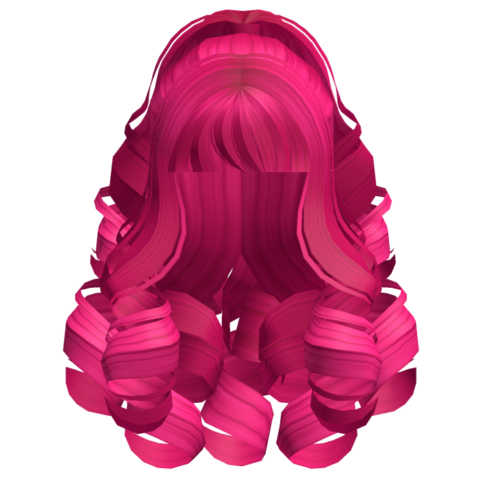 Fluffy Curly Pearl Ponytail Hot Pink