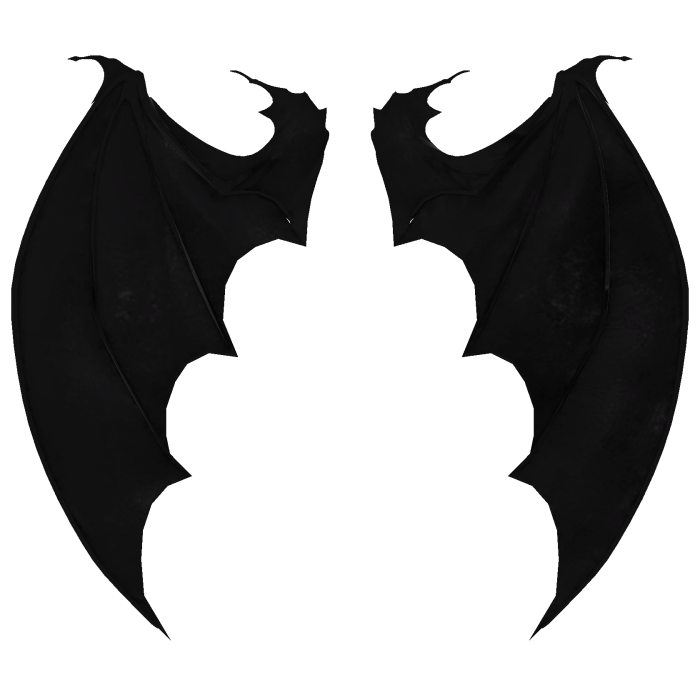 Gothic Black Bat Wings
