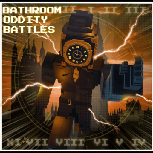(LARGE CLOCK) BATHROOM ODDITY BATTLES official Roblox game thumbnail