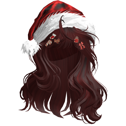 Lush Christmas Waves w/Santa Hat (Dark Red)