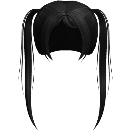 cute black pigtails