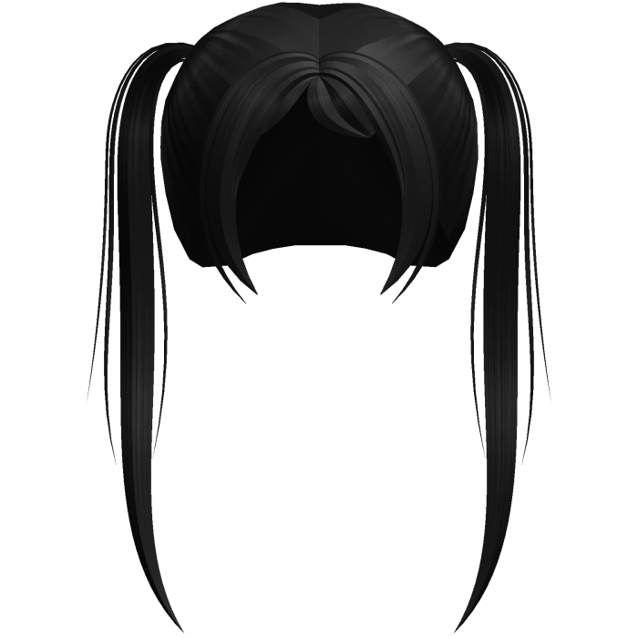 cute black pigtails