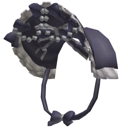 dark ruffled rococo / victorian headdressf blue Roblox item