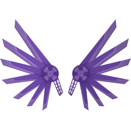 futuristic purple mechanical wings