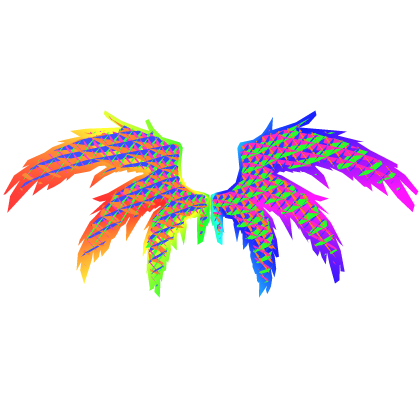 Animated Rainbow Seraphim Angel Wings