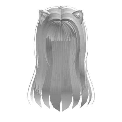 White Neko Girl Hair Roblox item