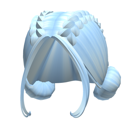 -',ৎ Preppy Braids to Low Buns in Soft Blue