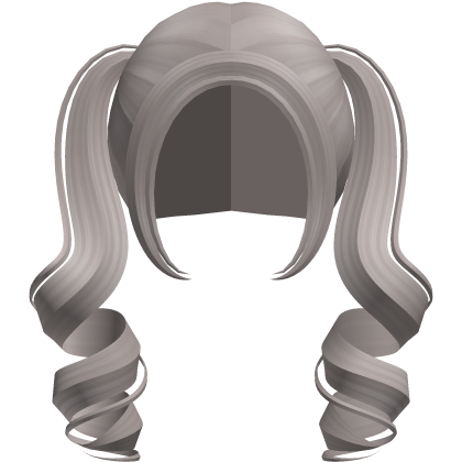 ♡ curly pigtails in Ash Gray