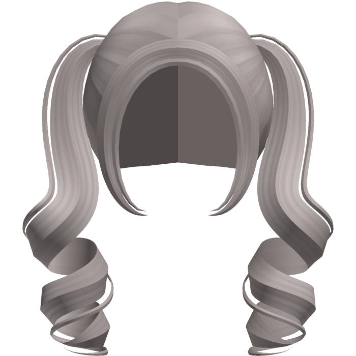 ♡ curly pigtails in Ash Gray