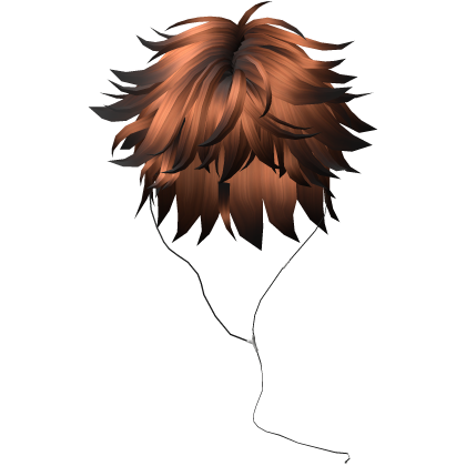 Y2K emo boy with headphones, orange black hair