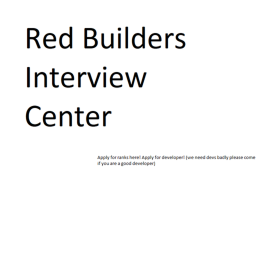 Red Builders Interview Center
