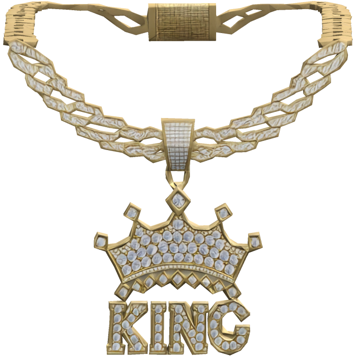 Gold Iced Out KING Chain Necklace 1.0