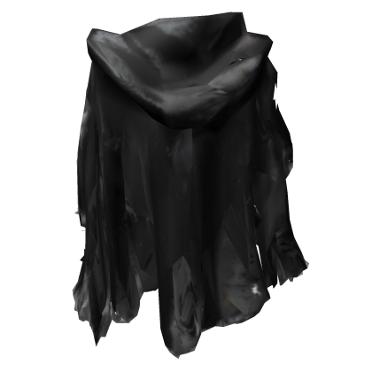 Black Torn Hood Cape Roblox item