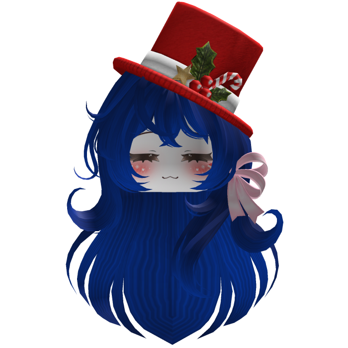 Beautiful Christmas hat hairstyle bow (Blue)