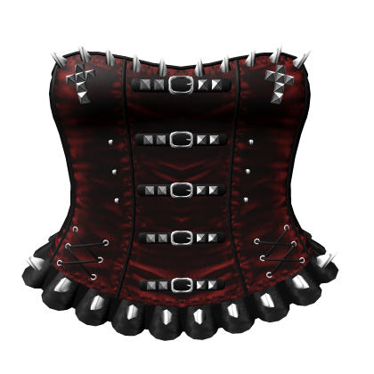 Gothic Emo Red Vampire Studded Corset Dress  Roblox item
