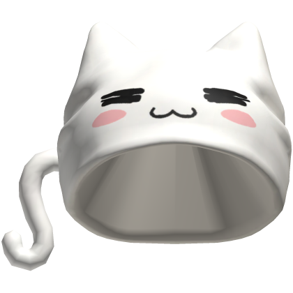 Kawaii White Cat Beanie ⭐