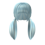 Preppy Blue Low Pigtails