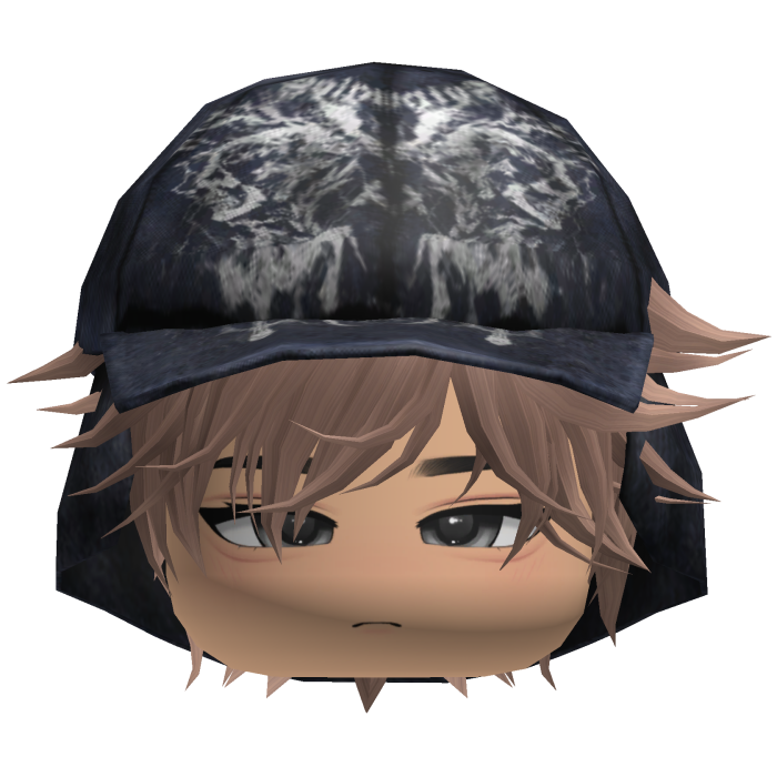 Emo Anime Spikey Boy Hair w/ Blue Hat (Milktea)