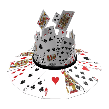 Lucky Card Deck Fancy Dress Hat (Classic White)