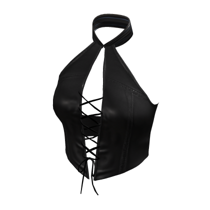 Leather Crop Top (Black) thumbnail