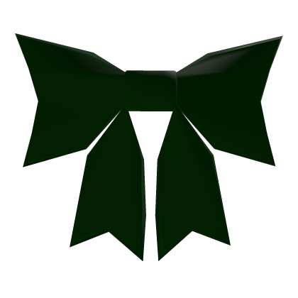 low poly hunter green bow