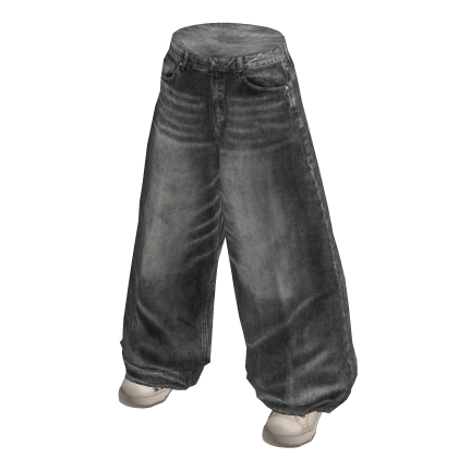 Grey Frayed Grunge Jeans thumbnail