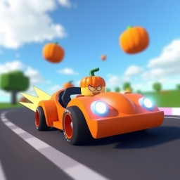 Pumpkin car racing