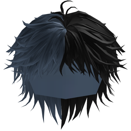 Blue & Black Messy Anime Boy Hair Roblox item